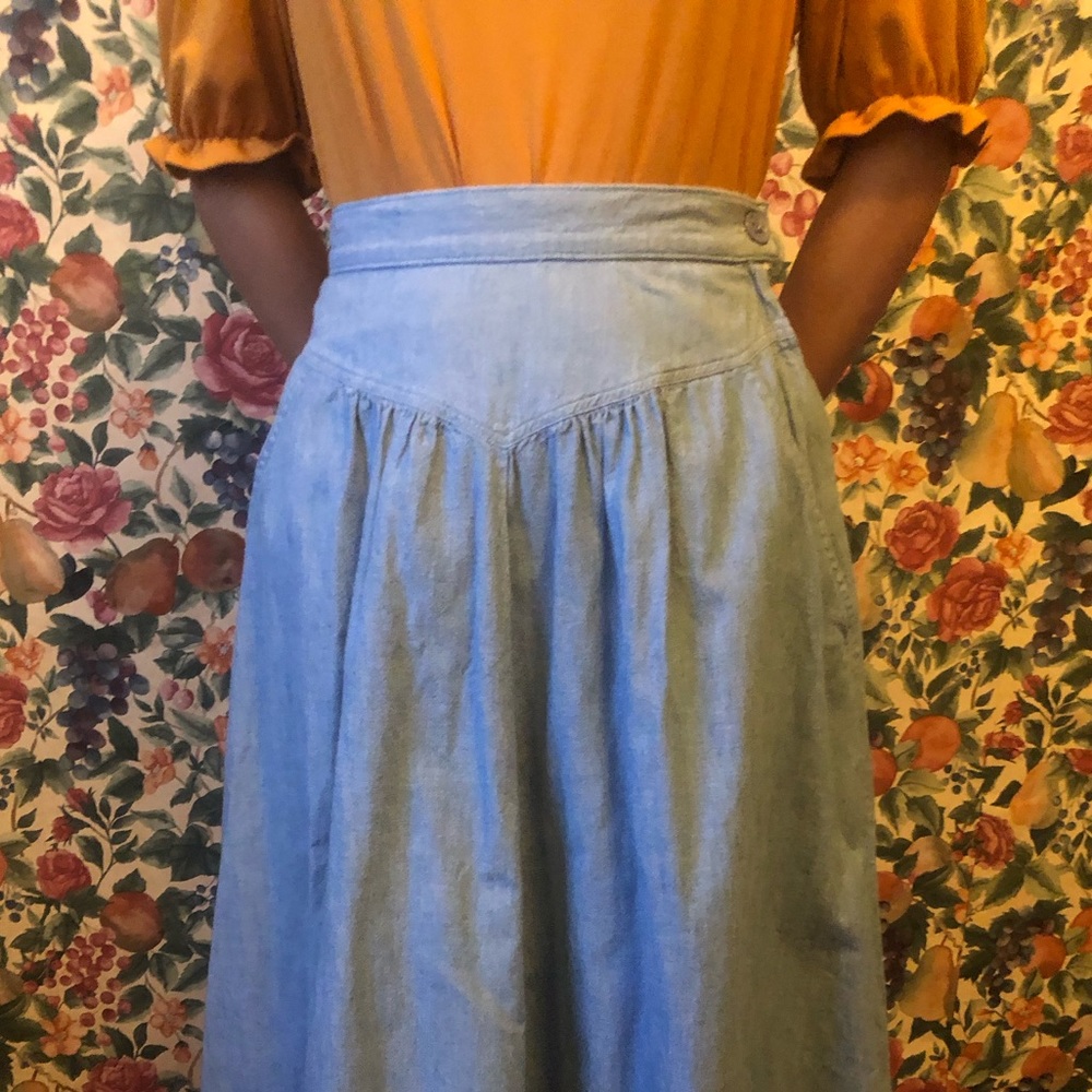 Vintage Wrangler Light Blue Denim Skirt